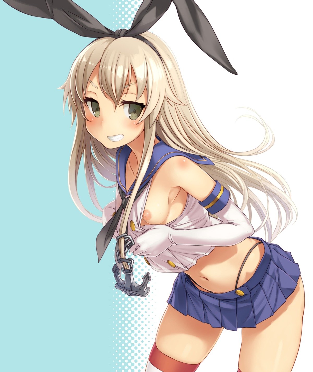 Bosshi Kantai Collection Shimakaze Kancolle Breasts Loli Nipples No